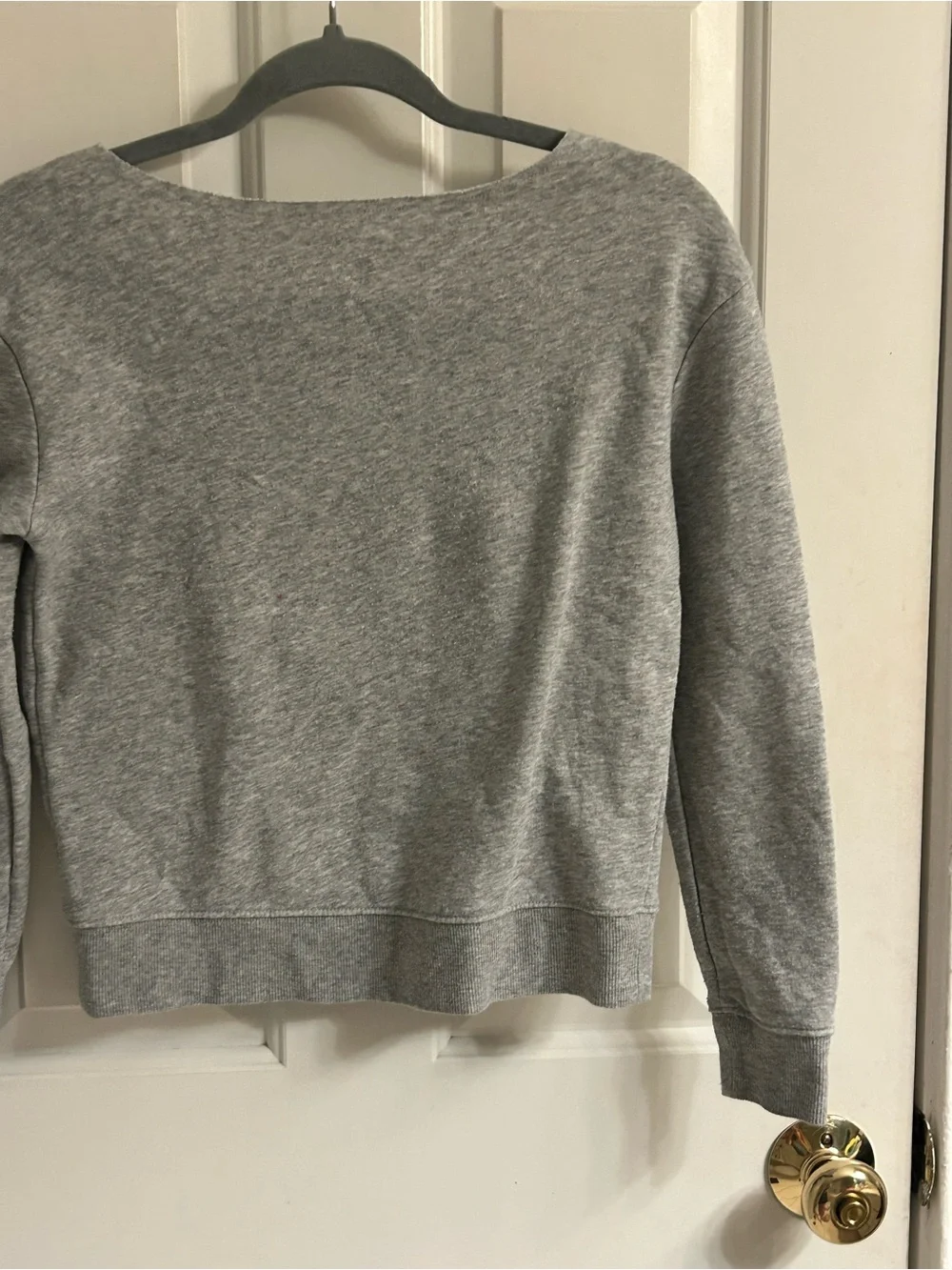 Girls Justice Gray Pullover Fleece Lined with Sequin Heart Detail Sweatshirt